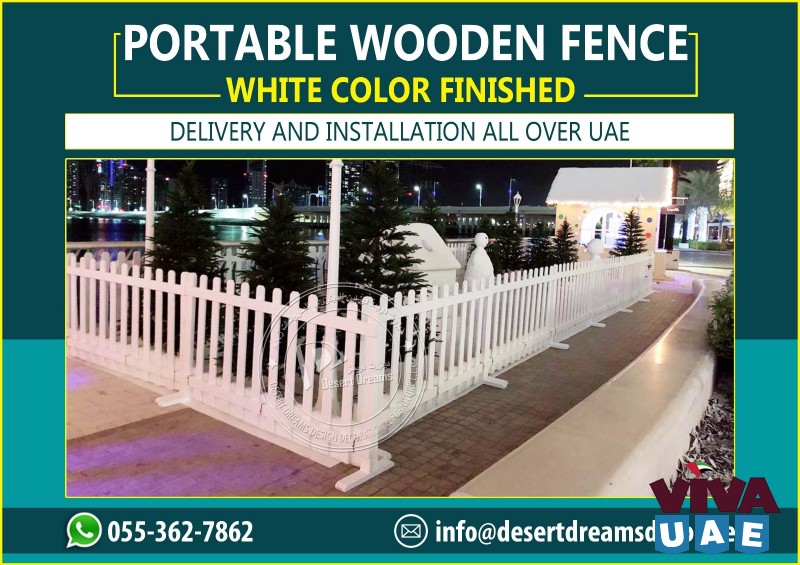 Portable Wooden Fences | Rental Fences Suppliers in Uae.