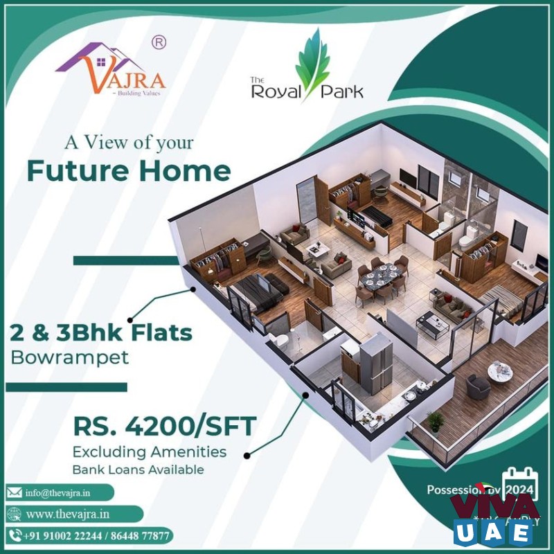 2 and 3BHK apartments in bowrampet | Vajradevelopers