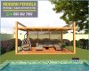 Swimming Pool Wooden Pergola Uae | Al Reef Community Villas | Abu Dhabi.