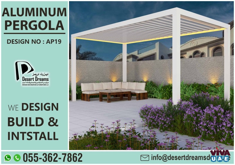 Aluminium Pergola Uae | Strong Aluminium Frames Structure | Abu Dhabi.