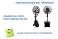 Misting fan rental