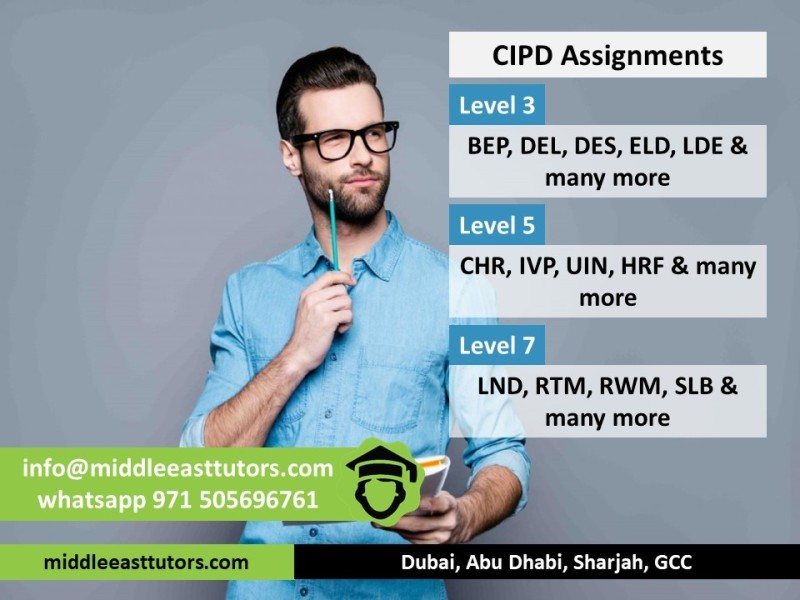 Take service for CIPD Call +971505696761 level 3 L&D assignment in Sharjah