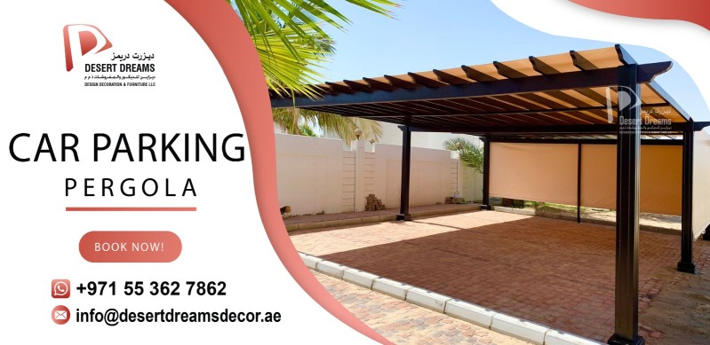 Car Parking Wooden Pergola in Uae.