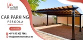 Car Parking Wooden Pergola in Uae.
