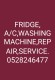 FRIDGE,WASHING MACHINE,A/C,REPAIR.