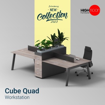 Brand New Office Workstation For Sale | Cube Quad Workstation | Highmoon Custom Made Office Furniture