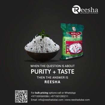 Get Wholesale Indian Rice at Affordable Rates from Reesha Trading in UAE