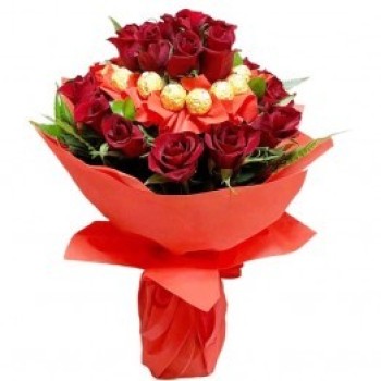 Shop Roses and Ferrero Bouquet Delivery across UAE - Mange Tout