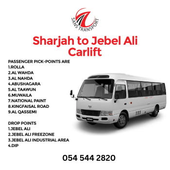 Sharjah to Jebel ali car lift