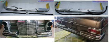 Mercedes W108 & W109 bumper (1965-1973) by stainless steel 