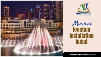 Musical fountain installation Dubai