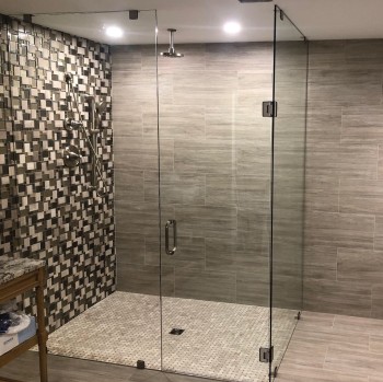 frameless swing shower enclosure 