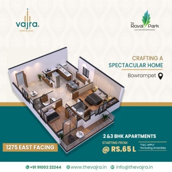 2 and 3BHK apartments for sale in bowrampet | Vajradevelopers