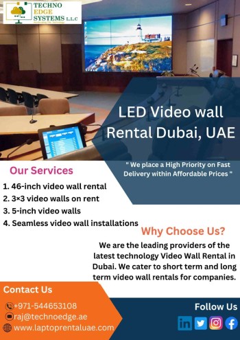 Consider Video Wall Rental in Dubai to make your Event an indelible success