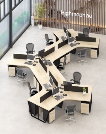 Stylish Office Furniture Jade Trio Workstation Hihgmoon Furniture Dubai