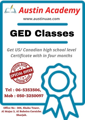 GED Classes in Sharjah with Great Offer 0503250097