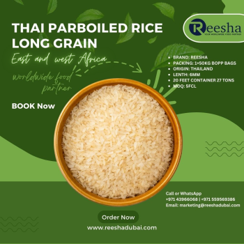 Thai Parboiled Rice Long Grain East and West Africa |  Reesha General Trading