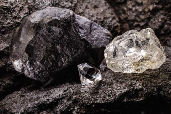 Cut and rough DIAMONDS