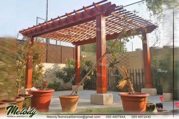 Creative Pergola in Dubai, Wooden Pergola, Garden Pergola (3)