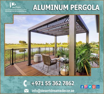 Design and Fabrication Aluminum Louver Roofing Pergola in Uae.