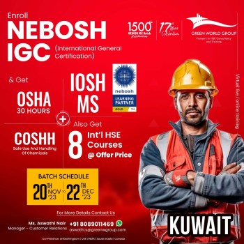 Know Why Nebosh Course in Kuwait with Green World Group is the Ultimate Game-Changer