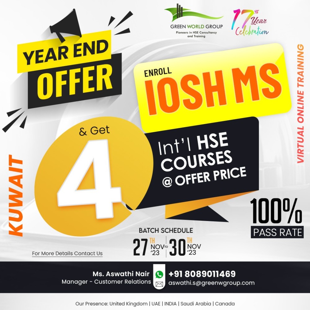  Discover the All-Inclusive IOSH Course in Kuwait with Green World Group