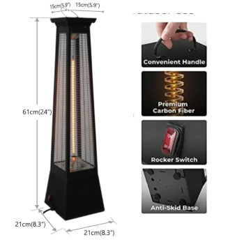 Small electric pyramid heater ( volcano shape ) 