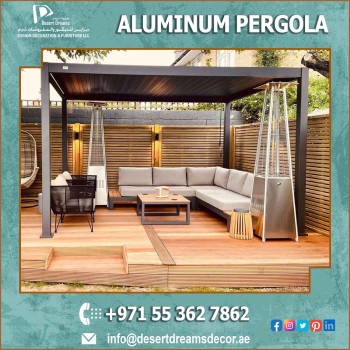 Sail Shades Aluminum Pergola in Uae | Powder Coating Aluminum Pergola.