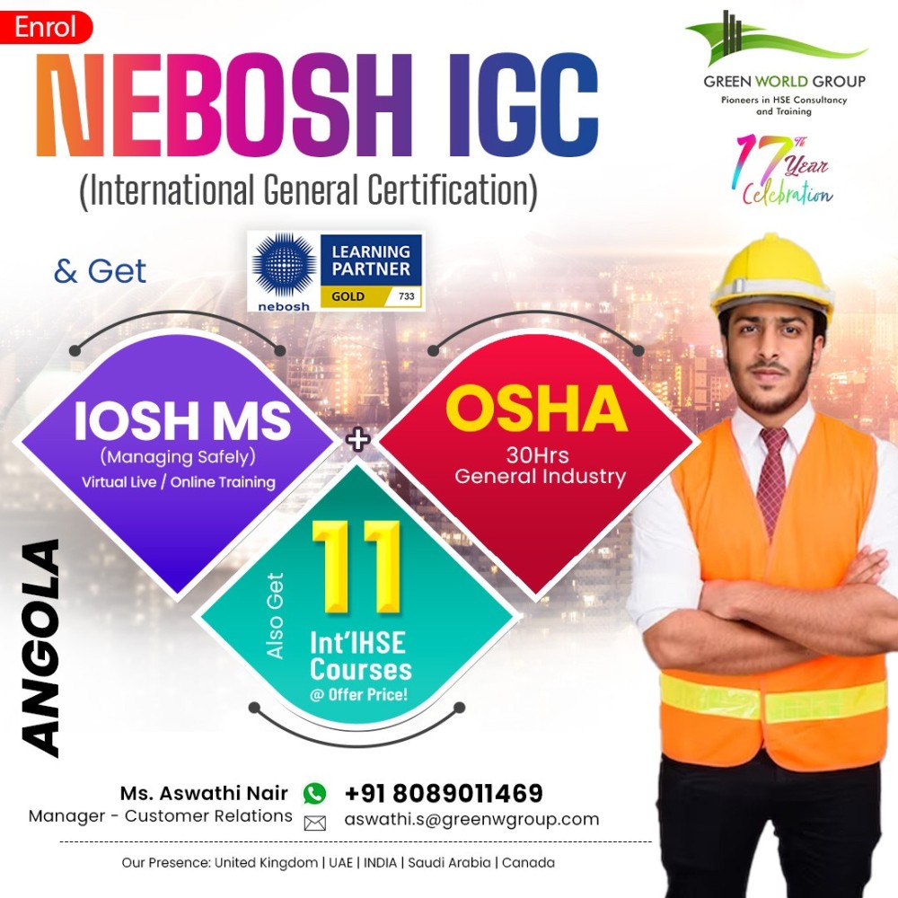 Explore the Future Scope for HSE Career -Nebosh course in Angola with GWG