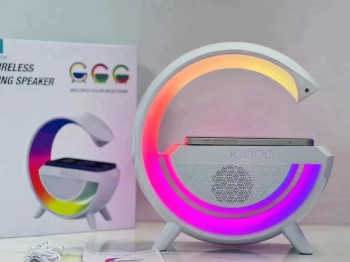 Wireless Charger-Bluetooth Speaker-G-Shape bedside RGB Nightlight