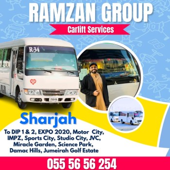 Sharjah to DIP Pick & Drop / Carlift  Services 0555 656 254 