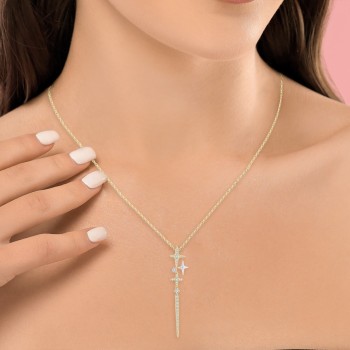 Diamond Cross Pendant In 18k Yellow Gold. – Emirates Diamonds