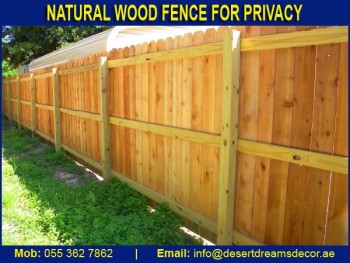 Natural Wood fences in UAE