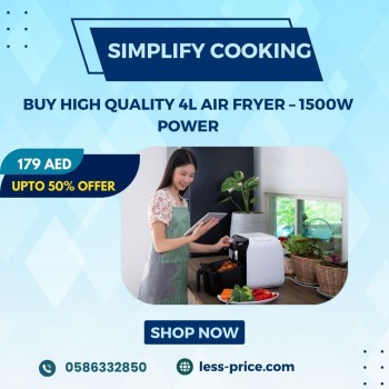 Simplify-Cooking-Buy-High-Quality-4L-Air-Fryer-1500W-Power-Abudhabi