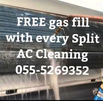 ac service repair clean gas install ajman sharjah dubai