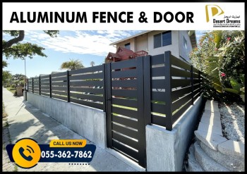 Aluminum Slatted Fences Dubai | Powder Coating Aluminum Fence in Uae.