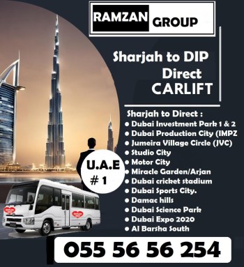 Sharjah to DIP Motor city JVC IMPZ 055 5656254