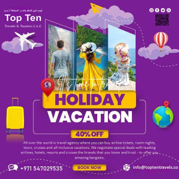 BOOK YOUR TRIP TODAY WITH TOP TEN TRAVELS