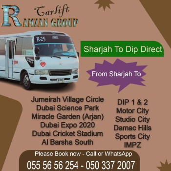 Sharjah to DIP Motor city JVC IMPZ 055 5656254 