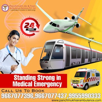 Book Low-Cost Panchmukhi Air Ambulance Services in Ranchi with Finest Medical 