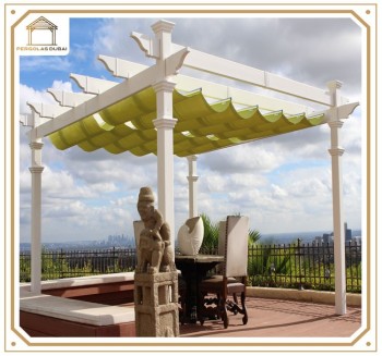 9Retractable pergola