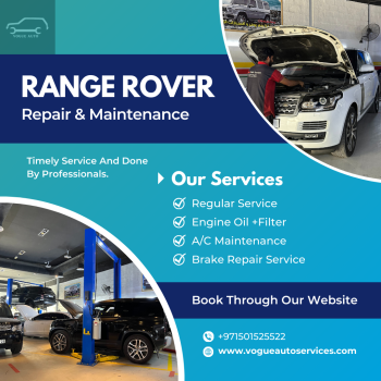 Range Rover and Land Rover maintenance garage in Dubai