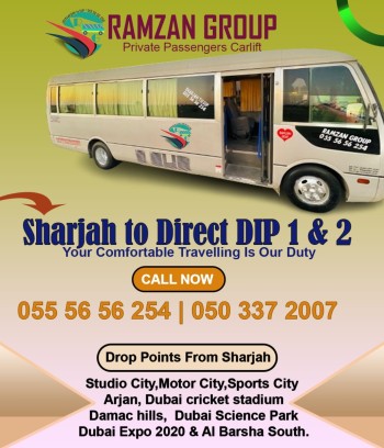 Sharjah to DIP Motor city JVC IMPZ 055 5656254 