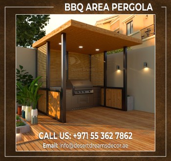 African Teak Wood Pergola Manufacturer and Installing in Uae.