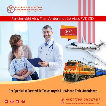 Hire Life Care Panchmukhi Air and Train Ambulance Services in Patna for Emergency Services