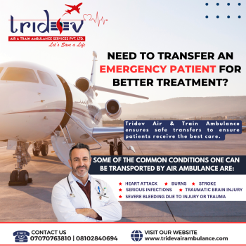 Get The Successful Journey Here – Tridev Air Ambulance in Delhi