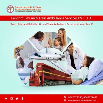 Hire Panchmukhi Air and Train Ambulance Services in Indore with Top-class ICU Setup 