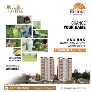  Gated Community Flats for Sale in Bachupally | The Twinz by Risinia