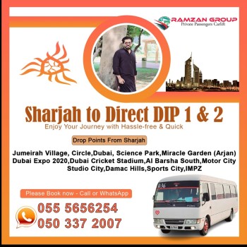 Sharjah to DIP Motor city JVC IMPZ 055 5656254  