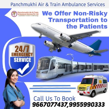 At Low-Fare Hire Panchmukhi Air Ambulance Services in Siliguri with Advanced Medical Amenities